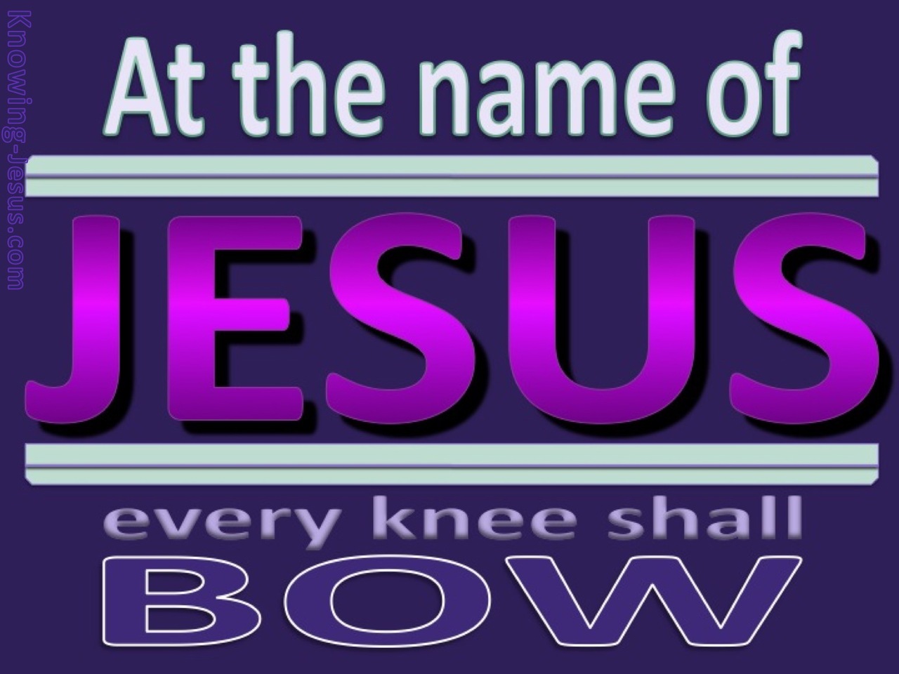 Philippians 2:10 The Name Of Jesus (purple)
